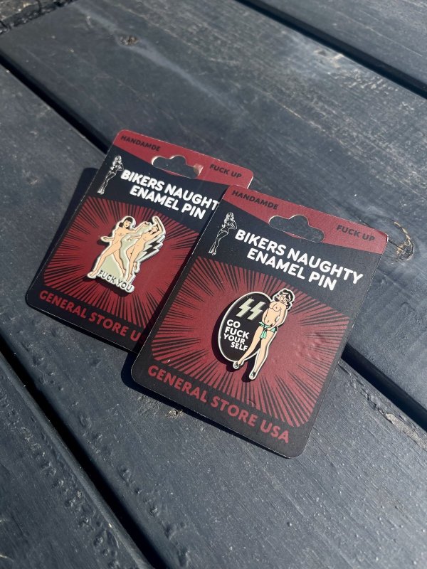 画像1: バイカーズ・ノーティ・エナメルピンズ (1)