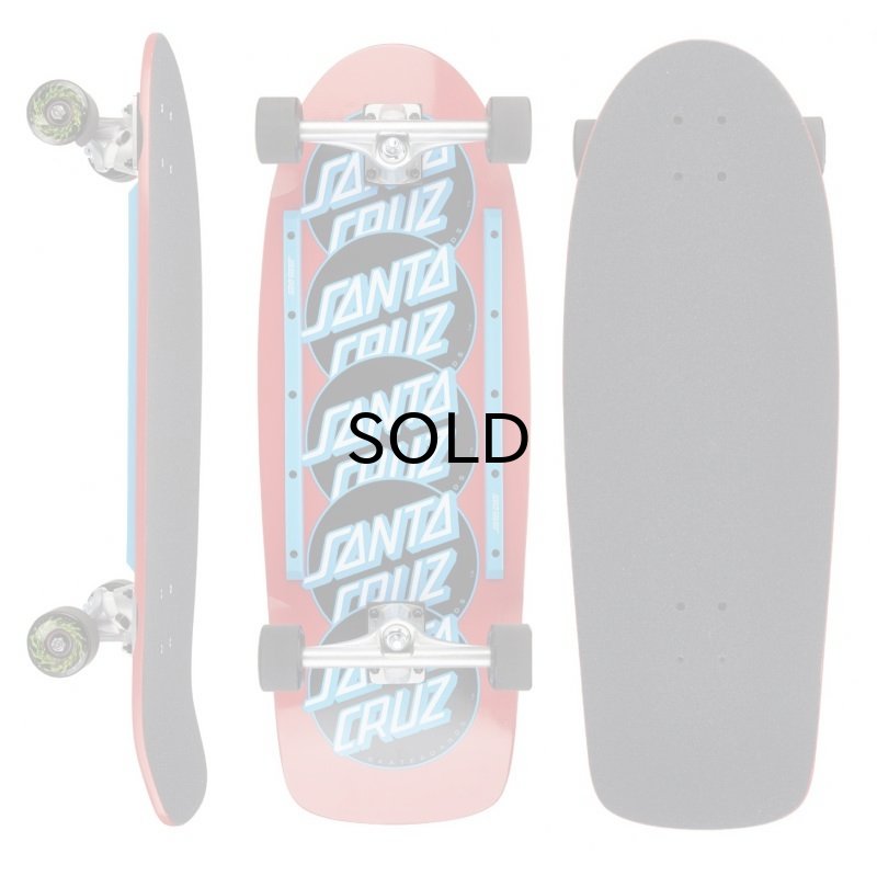 画像2: SANTA CRUZ(サンタクルーズ) スケボーデッキ・80'sコンプリート・クルーザー　"CLASSIC DOT STACK" SKATEBOARD COMPLETE PIG RED OLD SKOOL【SZ 10.5×30】 (2)