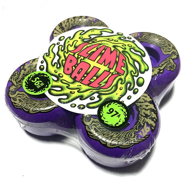 Santa Cruz Wheel サンタクルーズ ウィール Slyme Balls 56mm 97a Neon Purple スライムボール ネオンパープル