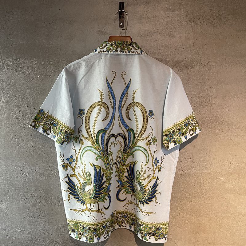 11505円 年末のプロモーション 希少 BUGELFREI ✦ ユーロヴィンテージ オープンカラーシャツ 半袖