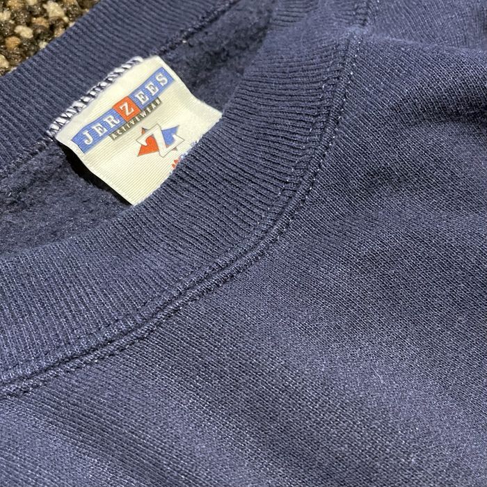 Vintage 90s JERZEES ジャージーズ・Zタグ・裏毛起毛スウェット・ネイビー/表記3XL