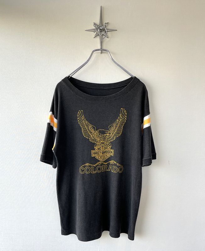 Vintage/USED】COLORAD ハーレーダビッドソン・フットボールTシャツ M Vintage/USED】COLORAD ハーレーダビッドソン・フットボールTシャツ M