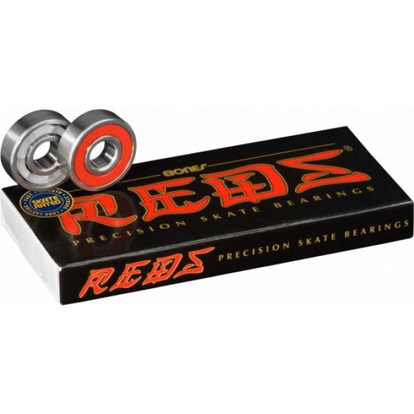 画像1: BONES BEARINGS (ボーンズ・ベアリングス) レッズ・スケートボード・ベアリング・８パック） (1)