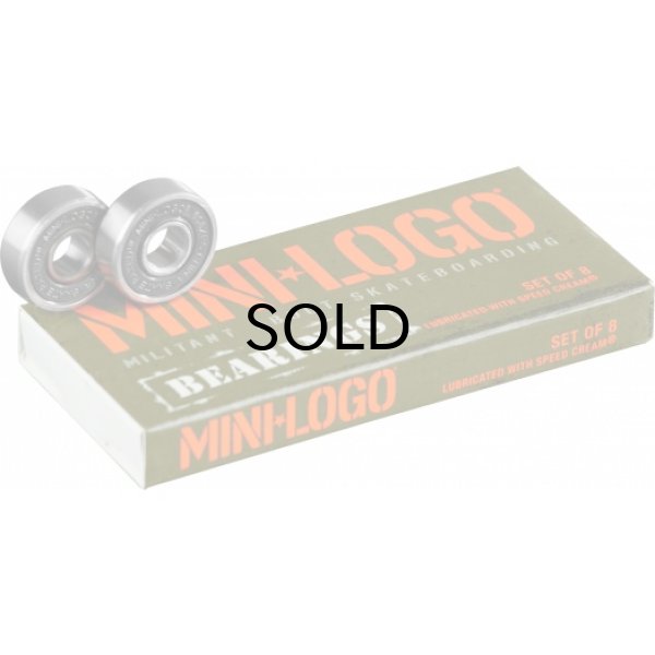 画像1: MINI LOGO SKATEBOARD BEARINGS (ミニロゴ・ベアリングス)  SERIES 3 8MM SINGLE 8PK（シリーズ3 8mm シングル） (1)