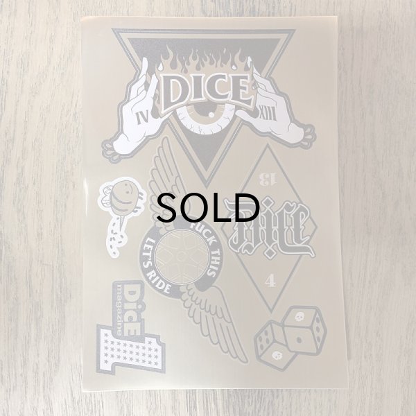 画像1: DicE MAGAZINE(ダイスマガジン）Gold Foil DicE Sticker Sheet(ゴールドホイル・ダイス・ステッカーセット) (1)