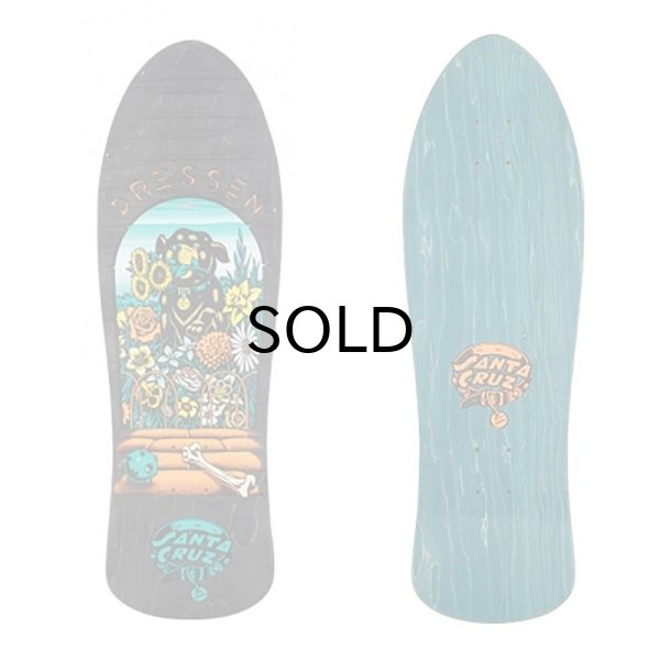 画像1: SANTA CRUZ(サンタクルーズ) スケボーデッキ・DRESSEN PUP BLACK STAIN REISSUE DECK　9.5 x 29.44 (1)