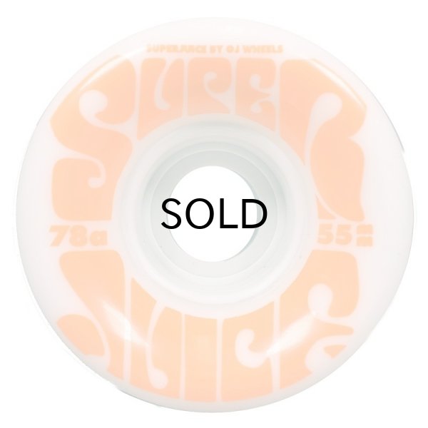 画像1: OJ wheels (OJウィール) ミニ・スーパージューシー 78A/55MM(WHITE/OR) (1)