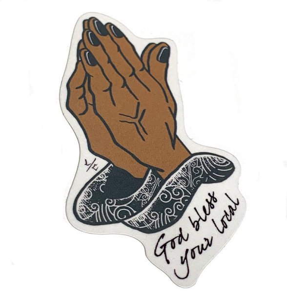 画像1: LokalCore(ローカル・コア） Genuine Sticker "God bless your Local" Design by doodle50 (1)