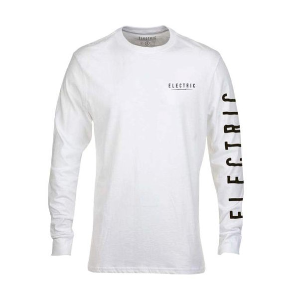 画像1: ELECTRIC(エレクトリック）UNDER VOLT L/S TEE WHITE(アンダーボルト・ロングスリーブTシャツ・ホワイト） (1)