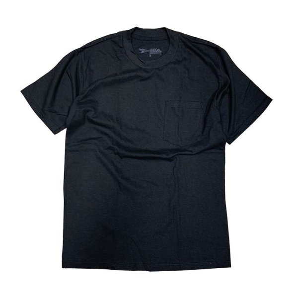 画像1: 新品/現行品 UNION LINE ユニオンライン10331 S/S クルーネック・ポケットTシャツ MADE IN USA（ブラック） (1)