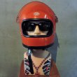 画像9: Vintage Helmet（ビンテージヘルメット）純正シールド付き BELL STAR オレンジ L対応58〜60cm【内装リペア済み】 (9)