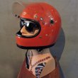 画像1: Vintage Helmet（ビンテージヘルメット）純正シールド付き BELL STAR オレンジ L対応58〜60cm【内装リペア済み】 (1)