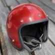画像4: Vintage Helmet（ビンテージヘルメット）68〜70s AMA GLOUP1 レッドフレーク L対応58cm相当【内装リペア済み】 (4)
