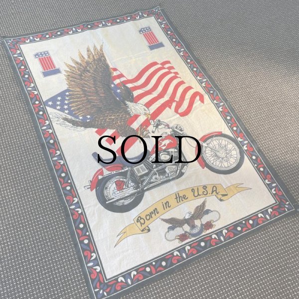 画像1: 70s Harley-Davidson Vintage Tapestry/Blanket. (1)