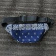 画像2: 【BrandNew】Remake Paisley Bandana Body Bag/Blue （リメイク・ペイズリー柄バンダナ・ボディバッグ・ブルー） (2)