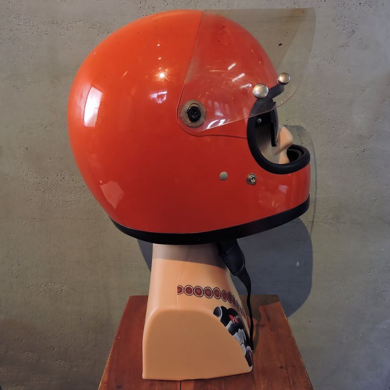 Vintage Helmet（ビンテージヘルメット）純正シールド付き BELL STAR オレンジ L対応58〜60cm【内装リペア済み】  Cloud Nine ClothingGear
