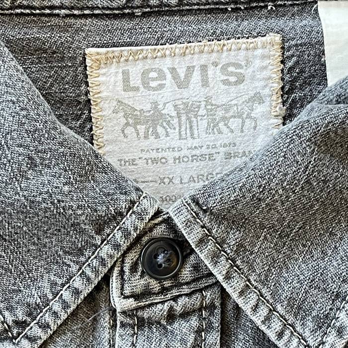 USED Levi's （リーバイス） ブラックデニム・シャツ/表記XXL - Cloud