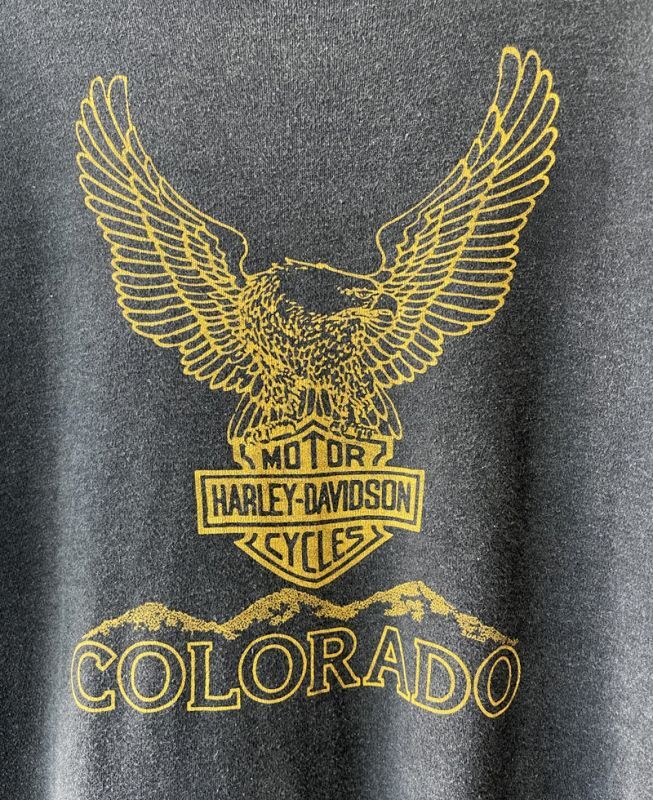Vintage/USEDCOLORAD ハーレーダビッドソン・フットボールTシャツ M